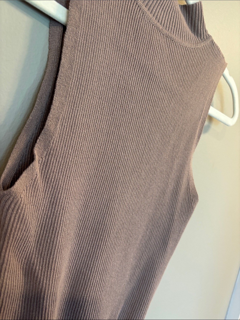 Sleeveless Ribbed Mock Neck Top - Picture 3 of 3